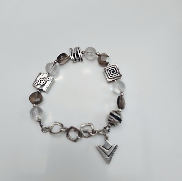 Silpada Sterling Silver  Beaded Bracelet with Charms - Picture 3 of 3
